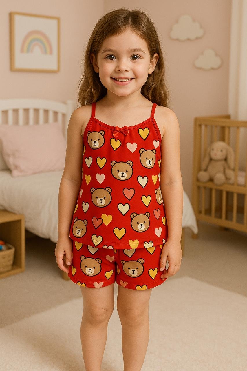 Short Doll Infantil Estampado (Kit 2 unidades sortidas)