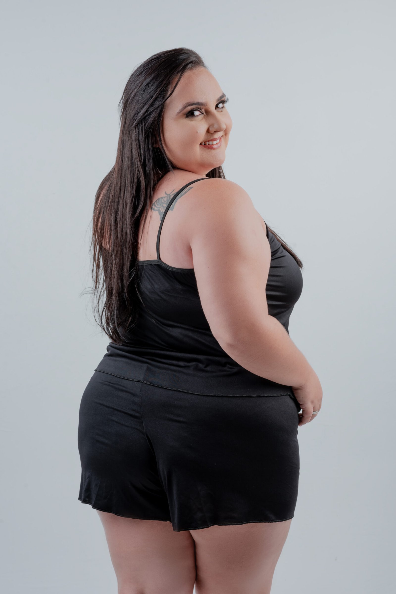 Short Doll Adulto Plus Size Liso Nanda (Kit 2 unidades sortidas)